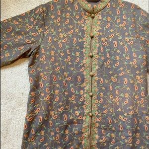 Kashmiri Embroidered jacket pashmina woolen jacket Indian pakistani
